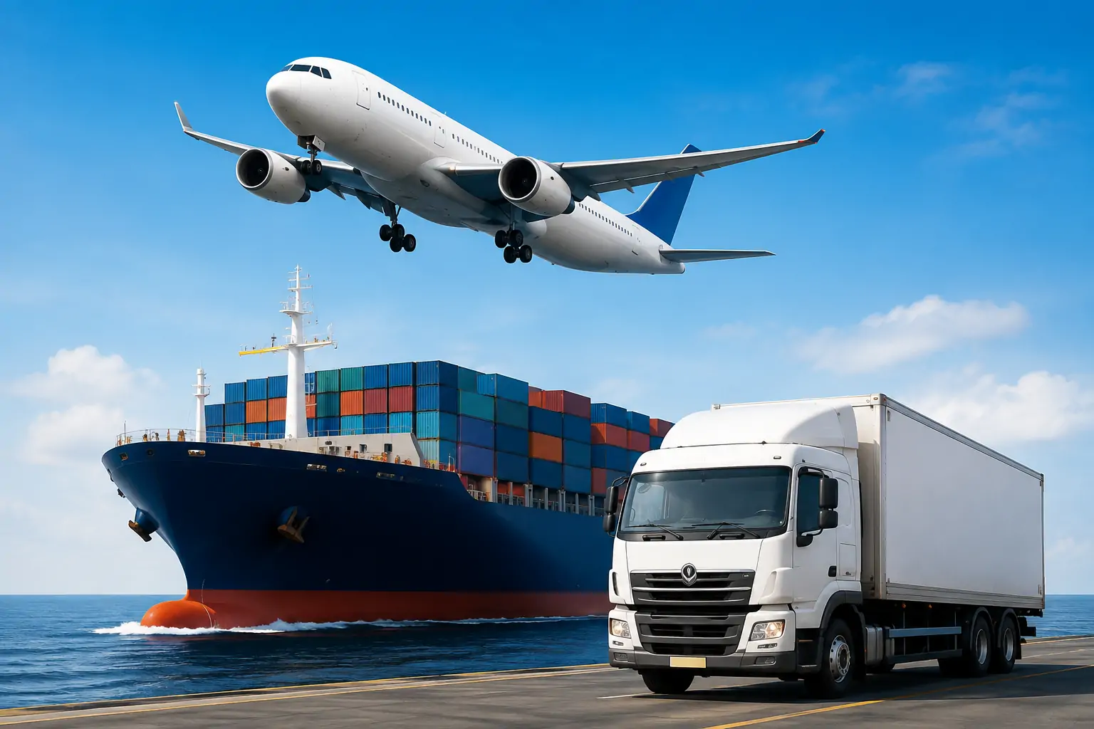 Air ocean and international shipping options